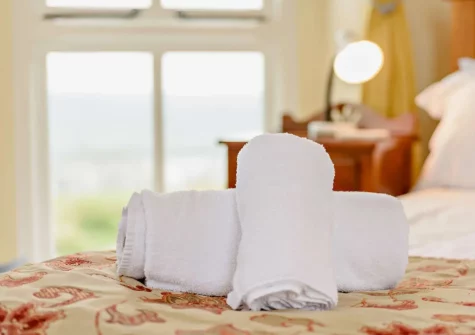 Get a good nights sleep in the comfy double bed at The Watchtower, Bickington