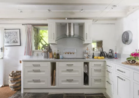The kitchen at The Watermill, Withiel