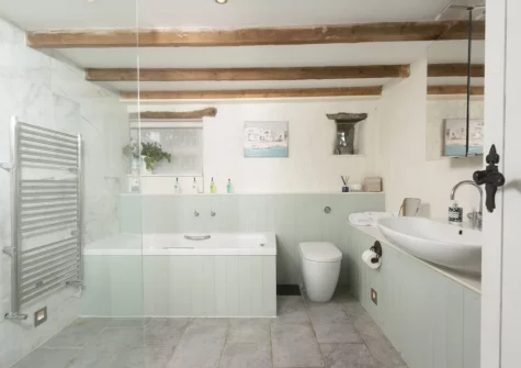 The bathroom at The Watermill, Withiel