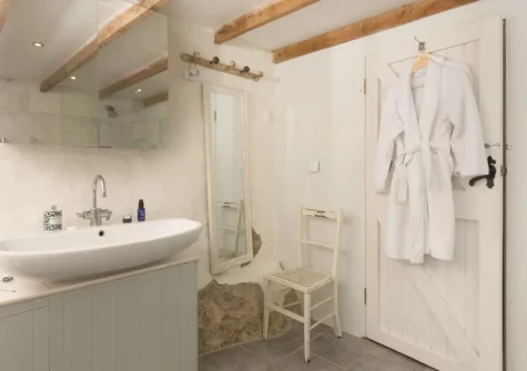 The bathroom at The Watermill, Withiel