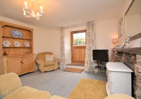 The living area at The West Wing, Morwenstow