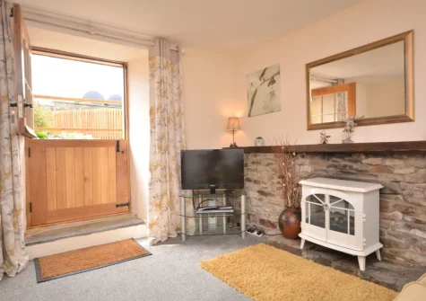 The living area at The West Wing, Morwenstow