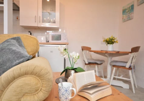The living & dining area at The West Wing, Morwenstow