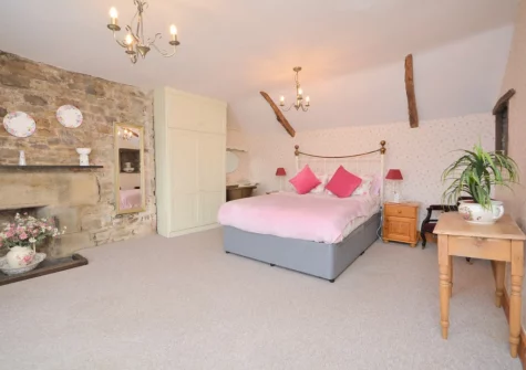 The bedroom at The West Wing, Morwenstow