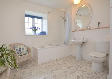 The bathroom at The West Wing, Morwenstow