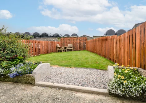 The enclosed garden & outdoor sitting area at The West Wing, Morwenstow