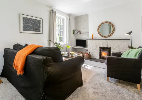 The living room at The White Cottage, Lerryn