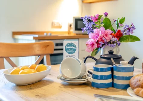 The kitchen & dining area at The White Cottage, Lerryn