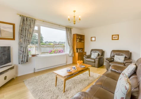 The living area at The Willows, South Molton