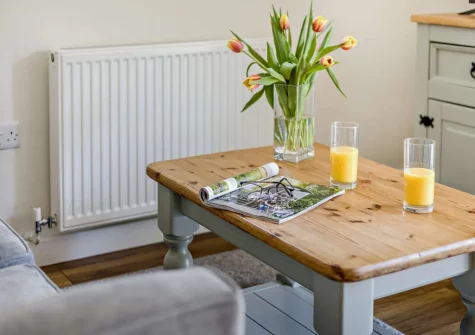The living area at The Wren, Higher Clovelly