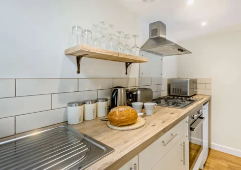 The kitchen at The Wren, Higher Clovelly