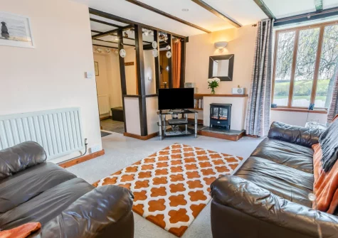The living room at Thistledown Cottage, Poughill