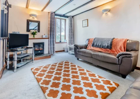 The living room at Thistledown Cottage, Poughill