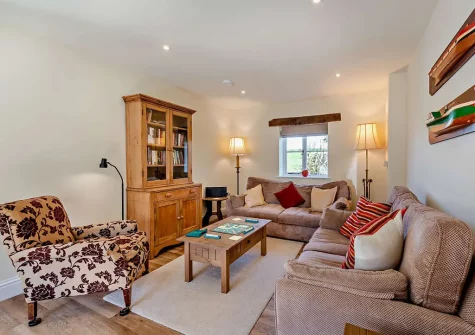 The living room at Thornewidger Barn, Stibb Cross