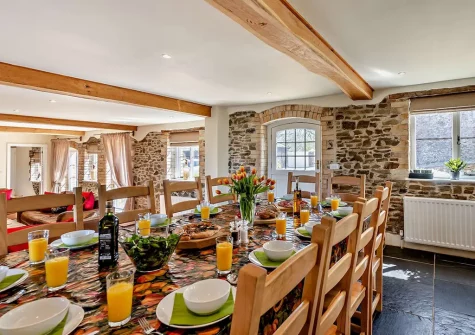 The dining area at Thornewidger Barn, Stibb Cross
