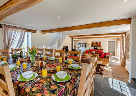 The dining area at Thornewidger Barn, Stibb Cross