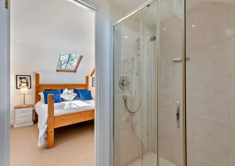Bedroom #2 en-suite shower room at Thornewidger Barn, Stibb Cross