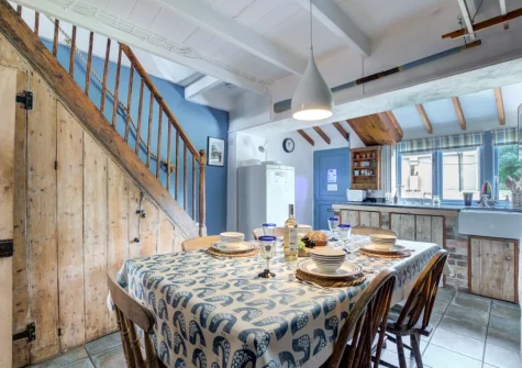 The dining area at Three Blind Mice, Mousehole