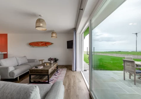 The living area at Three Corners Barn, Greencliff Farm, Abbotsham