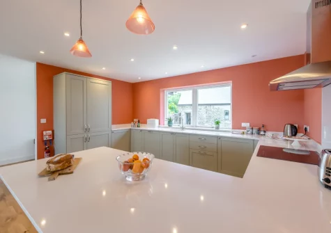 The kitchen at Three Corners Barn, Greencliff Farm, Abbotsham
