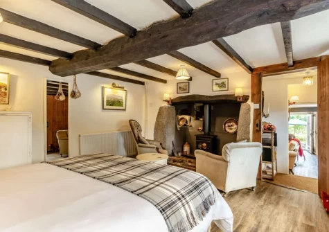 Bedroom #1 at Three Hares Cottage, Throwleigh