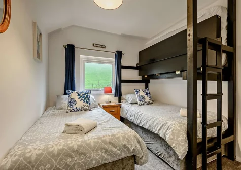 Bedroom #2 at Threshing, Fox Valley Cottages, Trenewan