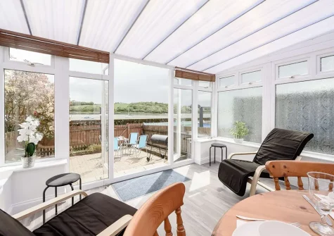 The conservatory sitting area at Tidal Reach, Bideford