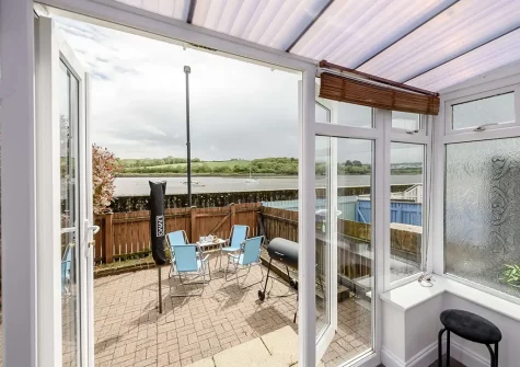 The patio, barbecue & alfresco dining area at Tidal Reach, Bideford