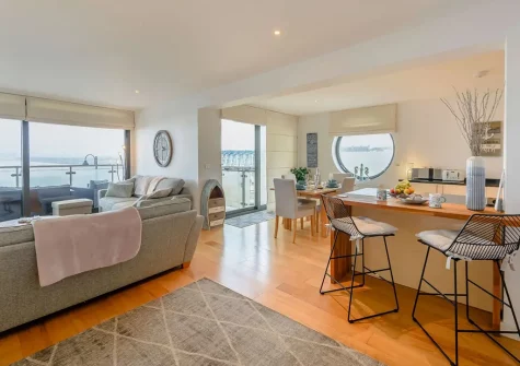 The living area & kitchen at Tidal Rest, Westward Ho!