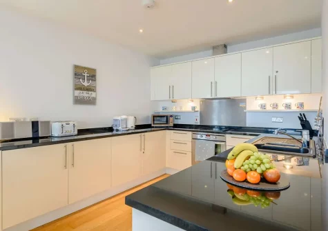 The kitchen at Tidal Rest, Westward Ho!