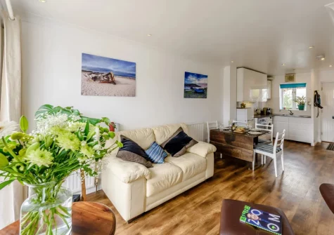 The living area at Tide Side, Bideford
