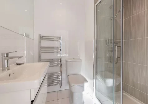 Bedroom #1 en-suite shower room at Tides 45, Westward Ho!