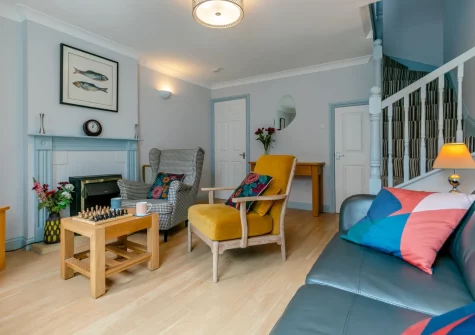 The living room at Tides Cottage, Padstow