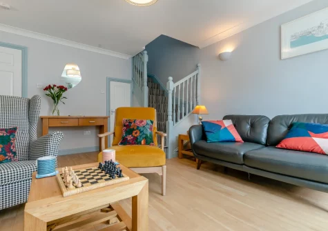 The living room at Tides Cottage, Padstow
