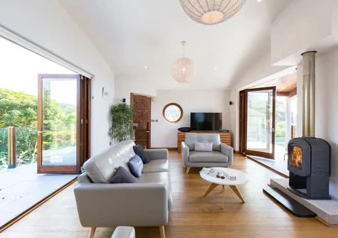 The living area at Tides, Ilfracombe