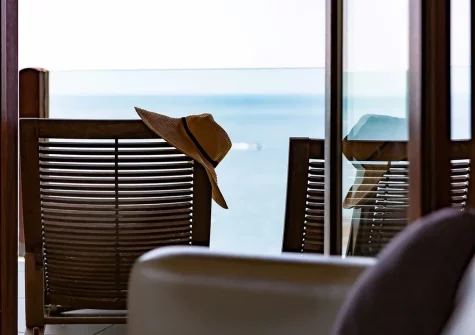 Enjoy fantastic far reaching sea views from the living area at Tides, Ilfracombe
