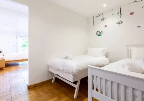 The kids twin room accessed through bedroom #1 at Tides, Ilfracombe
