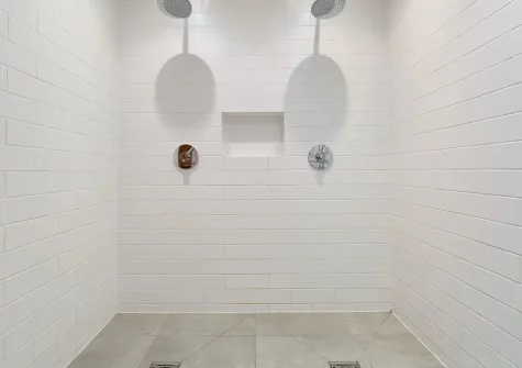 The shower room at Tides, Ilfracombe