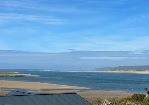 The panoramic sea vista from the balcony at Tides View, Appledore