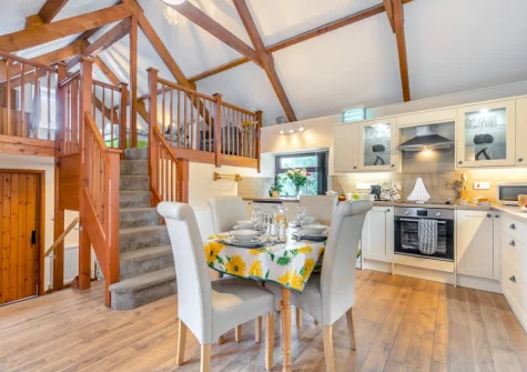 The kitchen & dining area at Tillislow Barn, Virginstow