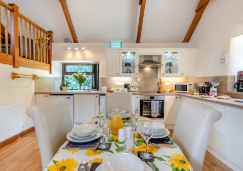 The kitchen & dining area at Tillislow Barn, Virginstow