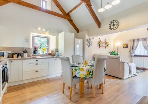 The kitchen & dining area at Tillislow Barn, Virginstow