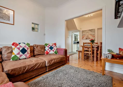 The living room at Tolcarne Cottage, Newquay