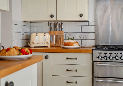 The kitchen at Tolcarne Cottage, Newquay