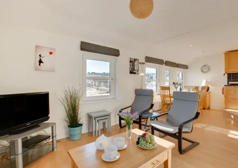 The living area at Top Flat, St Ives