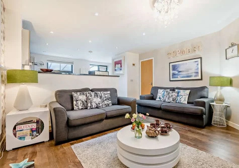 The living area at Top Mast, Charlestown