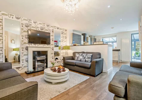 The living area at Top Mast, Charlestown