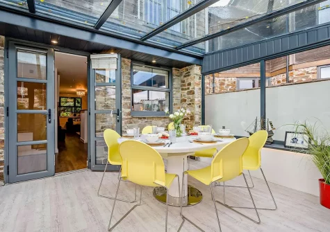 The conservatory dining area at Top Mast, Charlestown