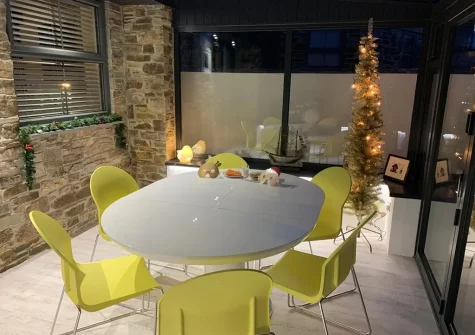 The conservatory dining area at Top Mast, Charlestown