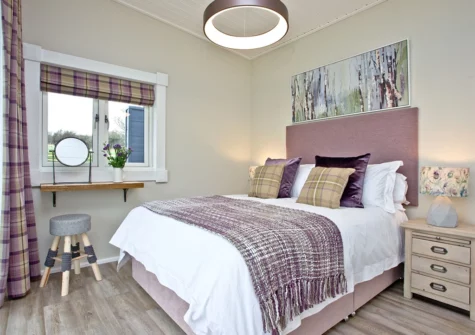 The bedroom at Top Meadow, March End Lodges, Georgeham